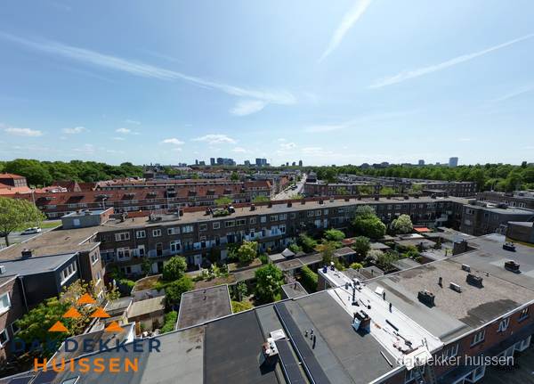 Luchtfoto van daken en dakgoten in Huissen